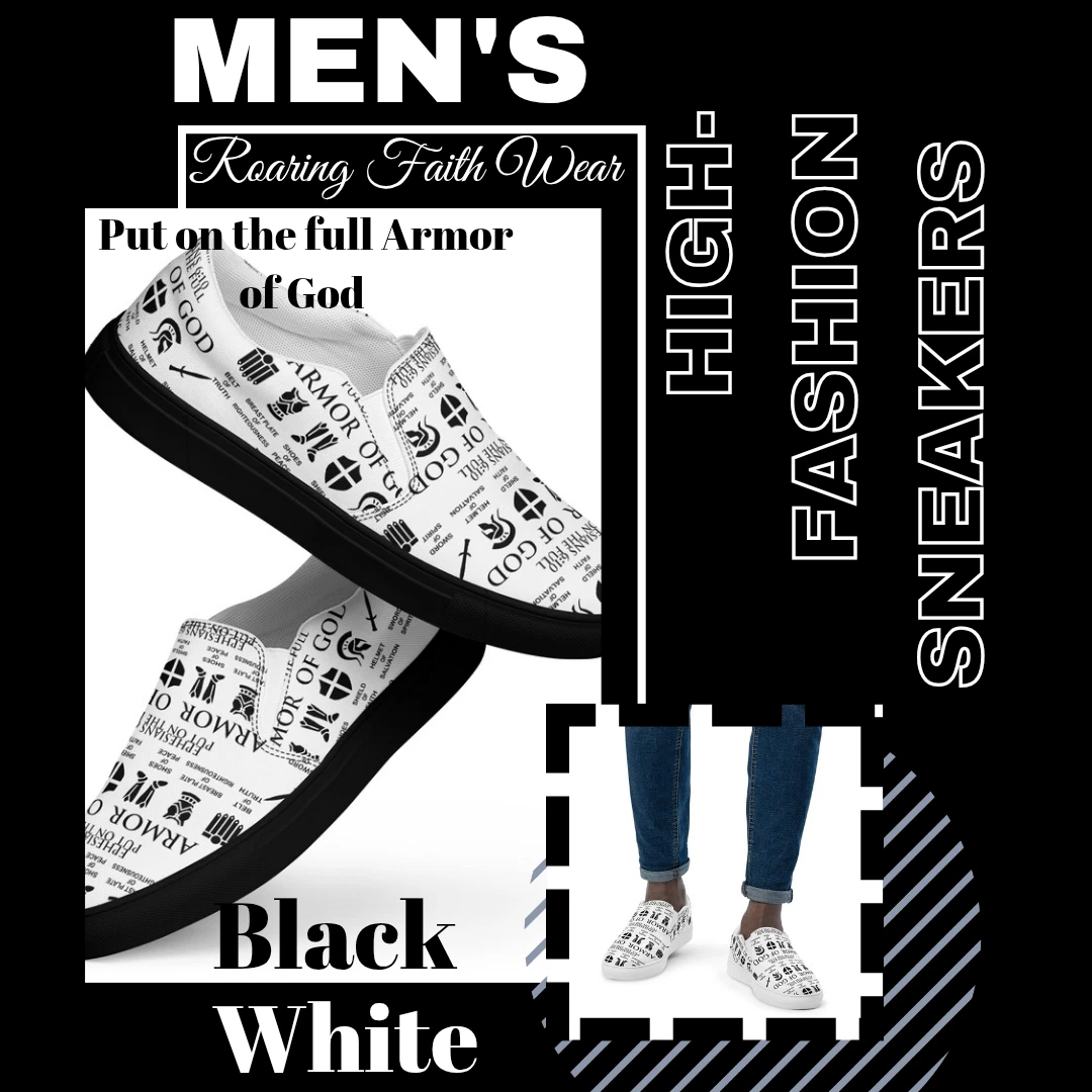 Put on the Full Armor of God Men's Slip-On Canvas Shoes–Comfortable & Stylish