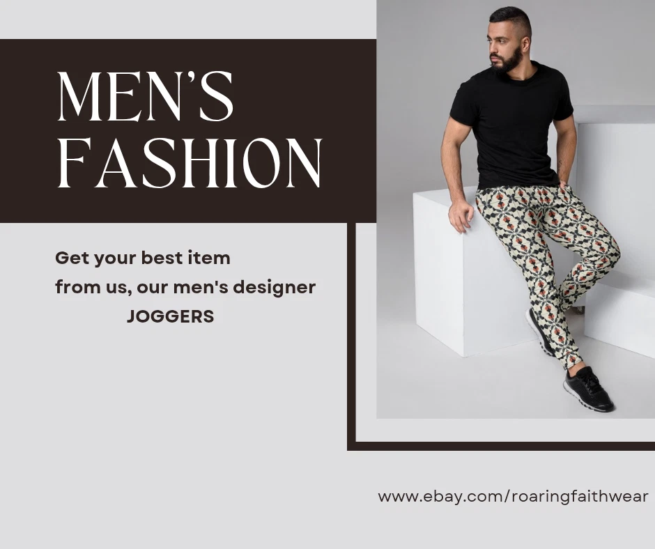 Men's Retro Mosaic Print Joggers – Trendy Athletic & Casual Pants by RFW