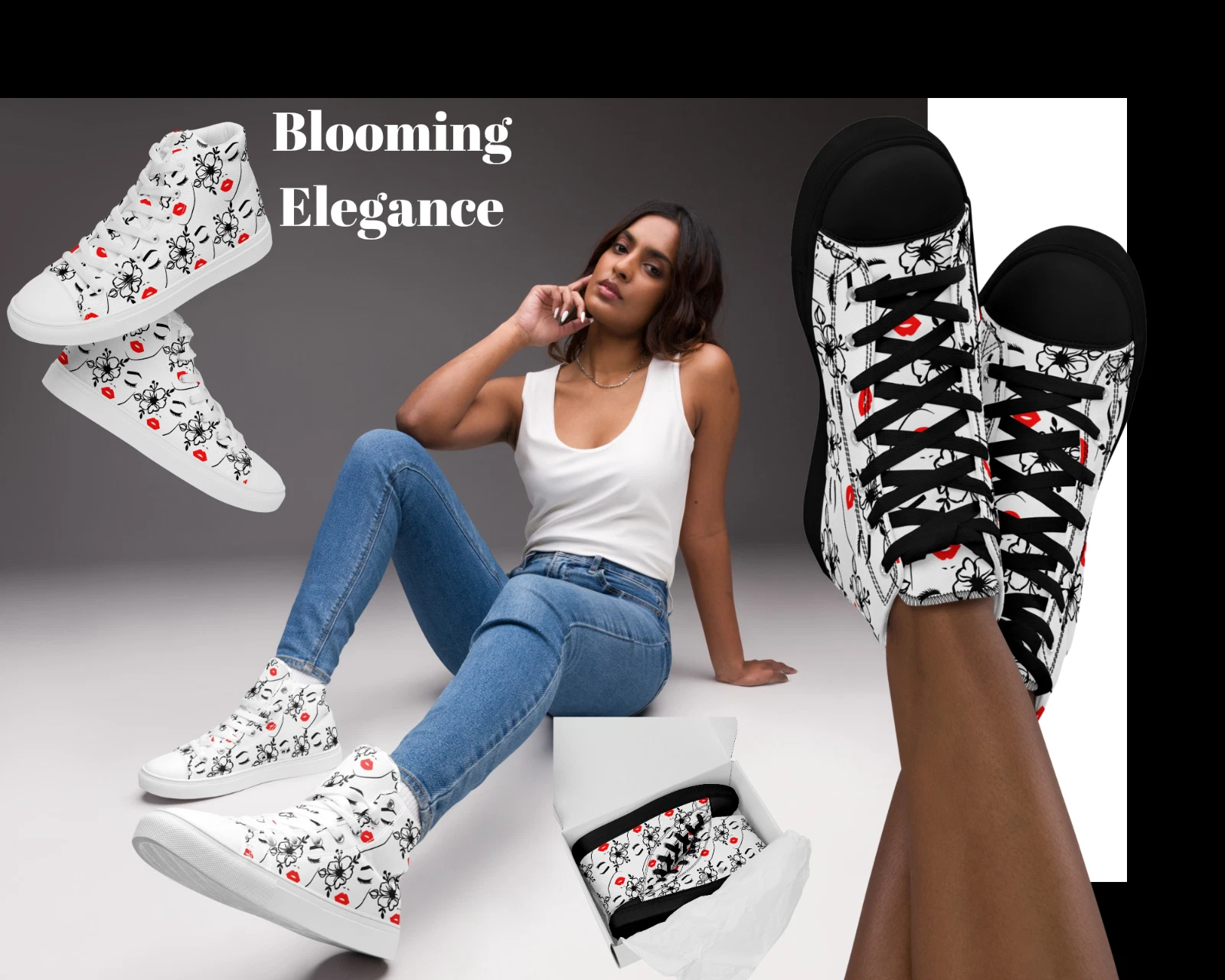 Top Designer High-Top Sneakers You Should Own"Blooming Elegance" by RFW