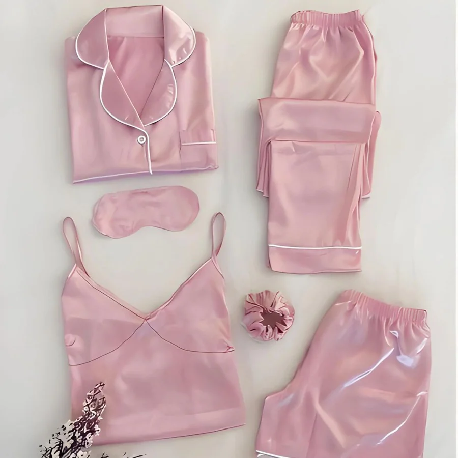 Pink Satin Sleepwear Set