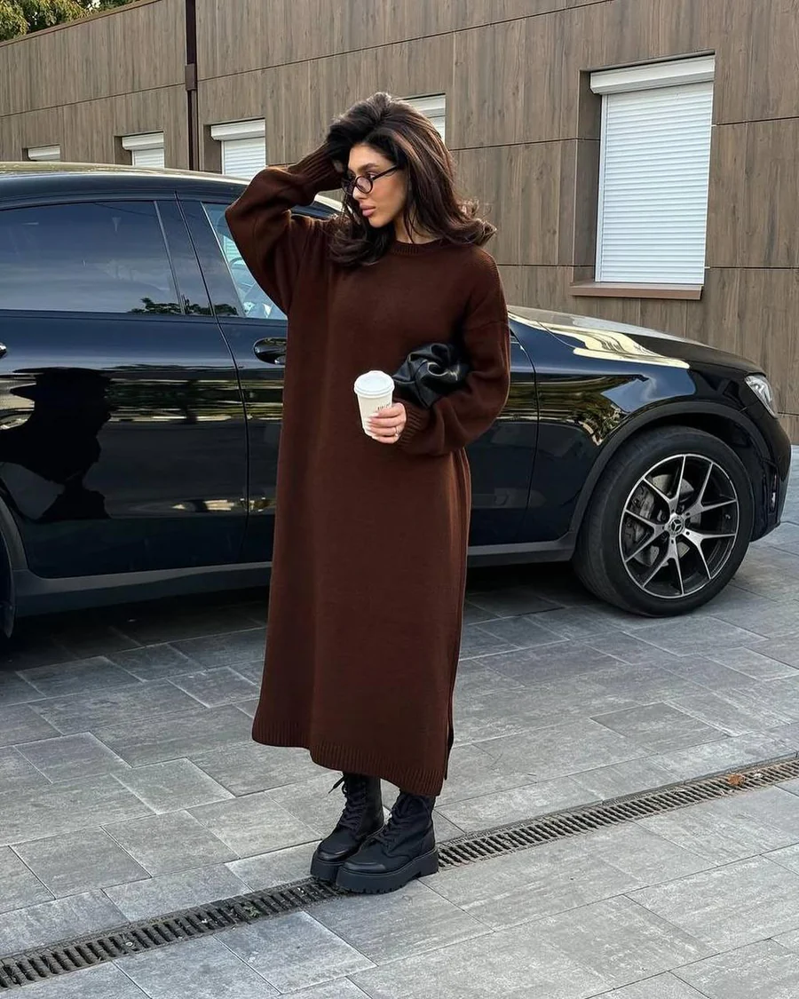 Long Brown Wool Coat