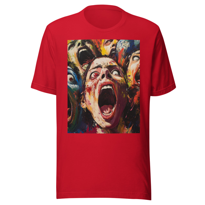 Creepy Screaming Faces Unisex T-shirt