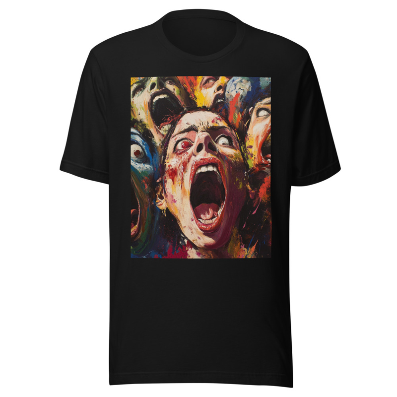Creepy Screaming Faces Unisex T-shirt