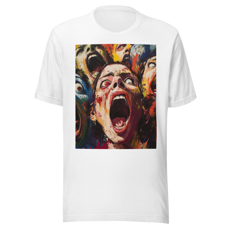 Creepy Screaming Faces Unisex T-shirt