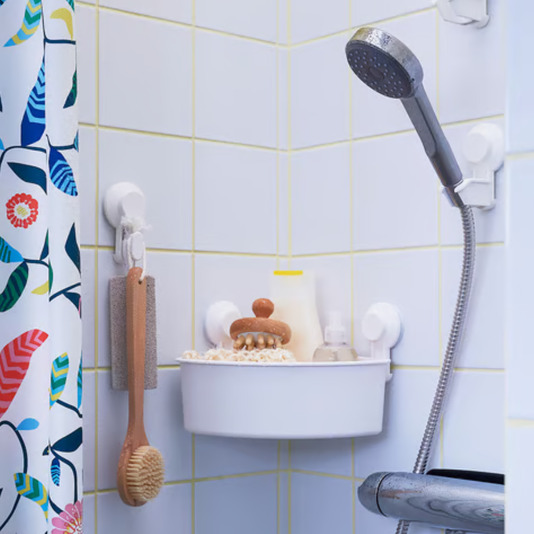 Estante esquinero con ventosa