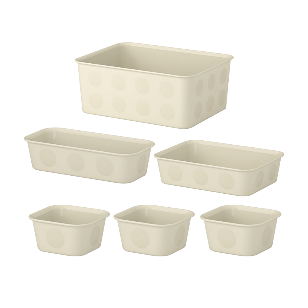 Set de 6 organizadores cajón de plastico
