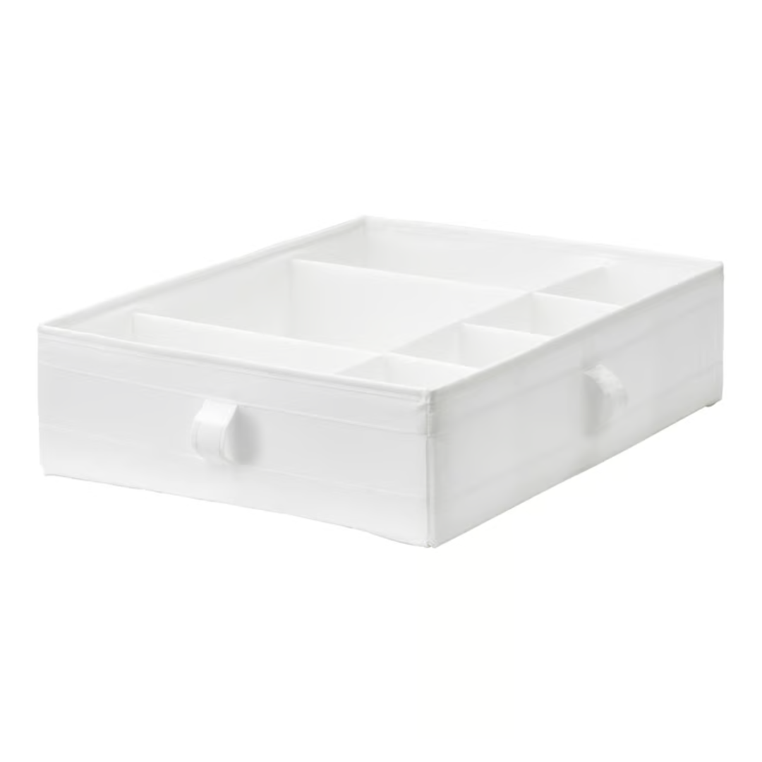 Caja con 6 compartimentos y manijas