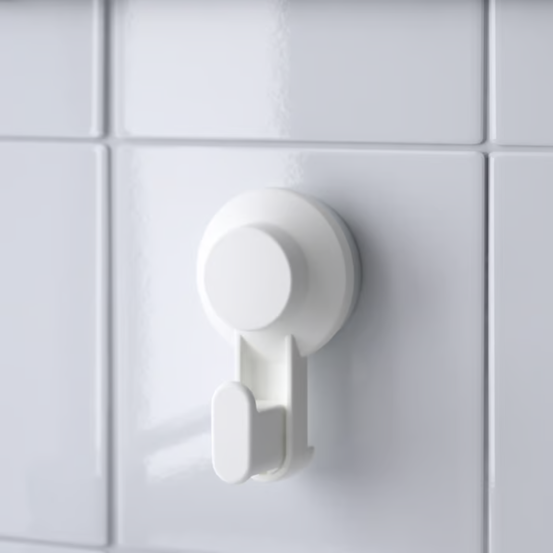 Set de 2 percheros con ventosa para baño