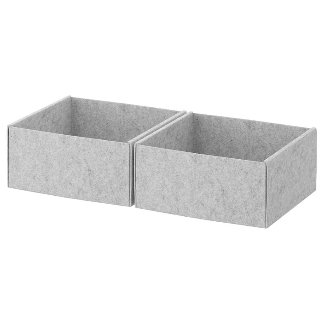 2 Cajas organizadoras gris 