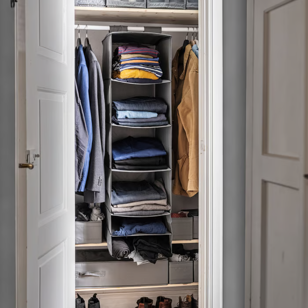 Organizador vertical de 6 compartimientos