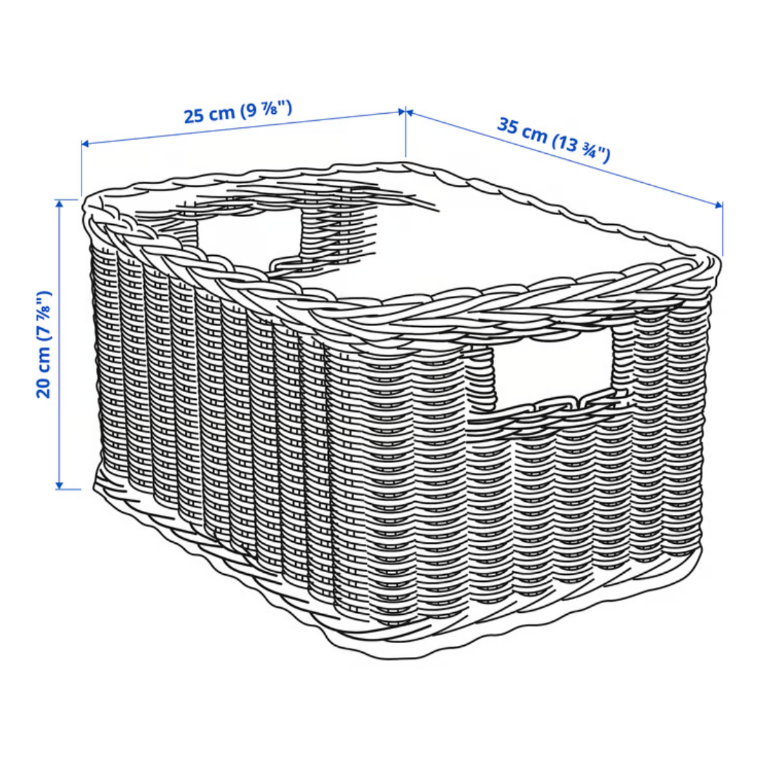 Cesta, hecho a mano ratán