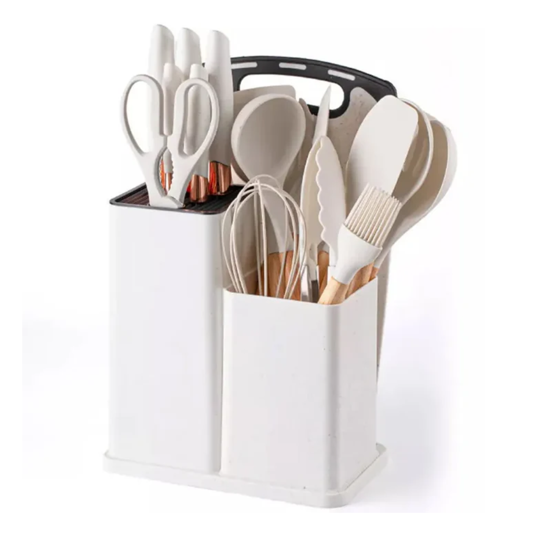 Set de 19 Piezas de Utensilios para la Cocina en Silicona
