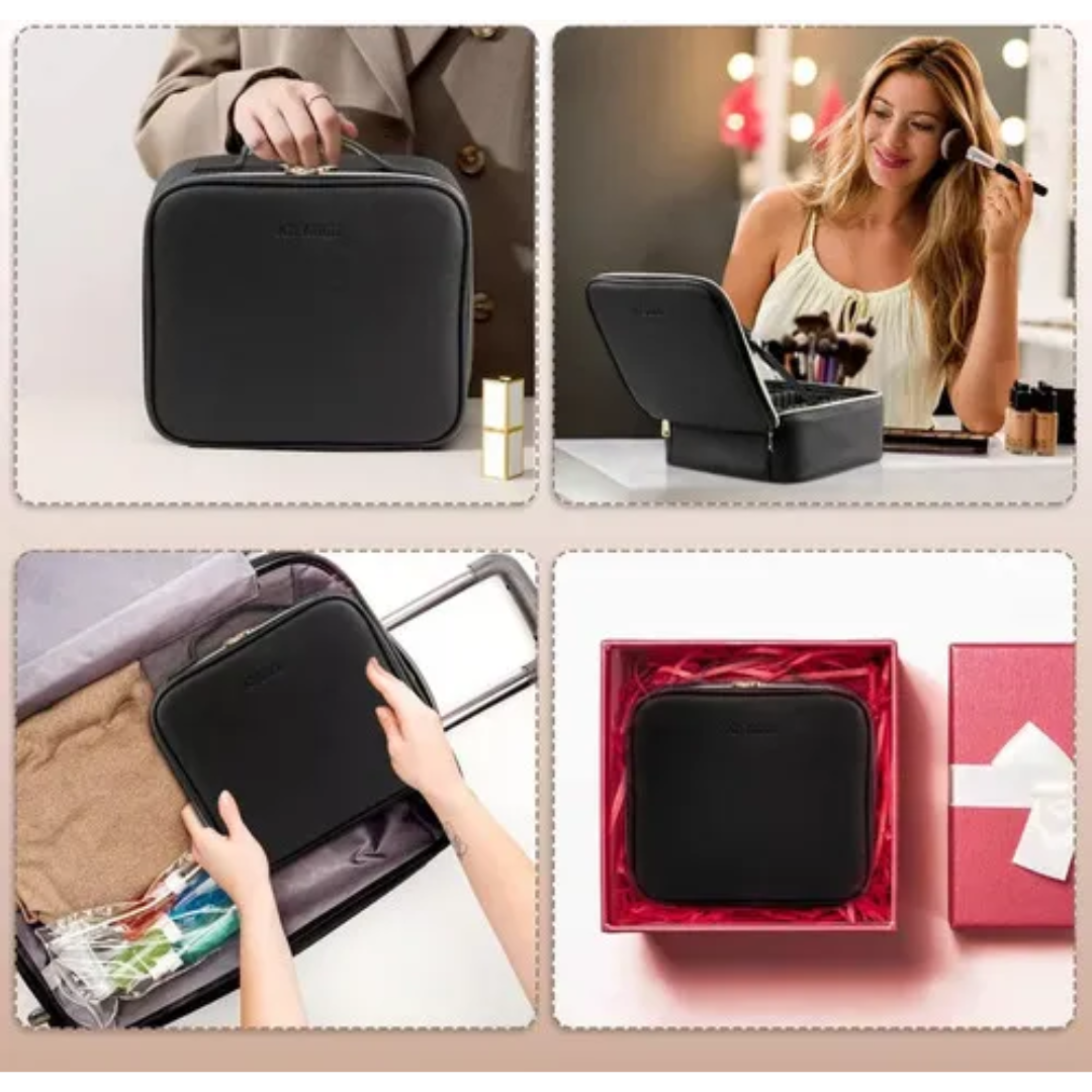 Maletin organizador de maquillaje + espejo