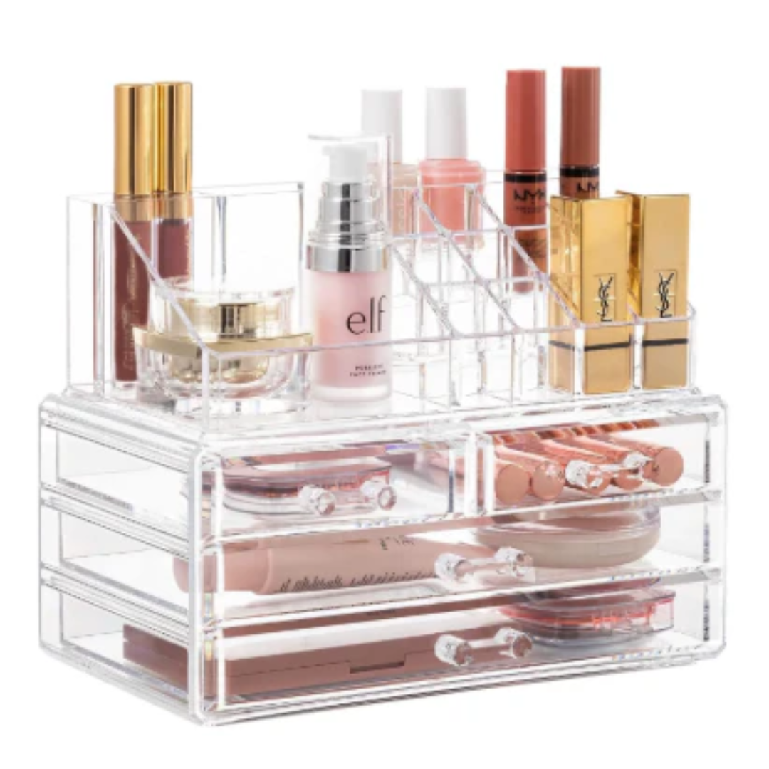 Organizador de maquillaje acrilico de 4 niveles
