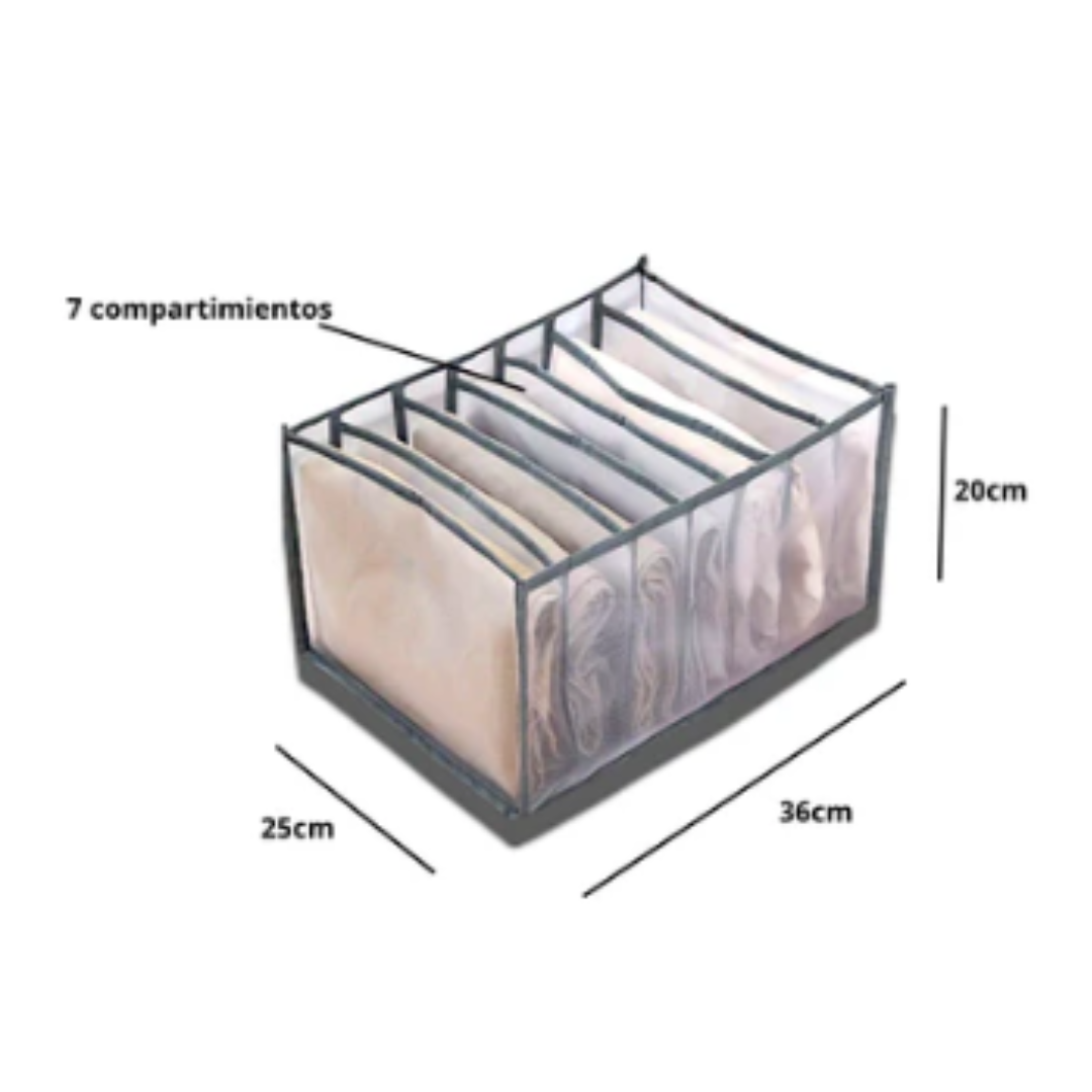 Organizador de ropa de 7 compartimientos