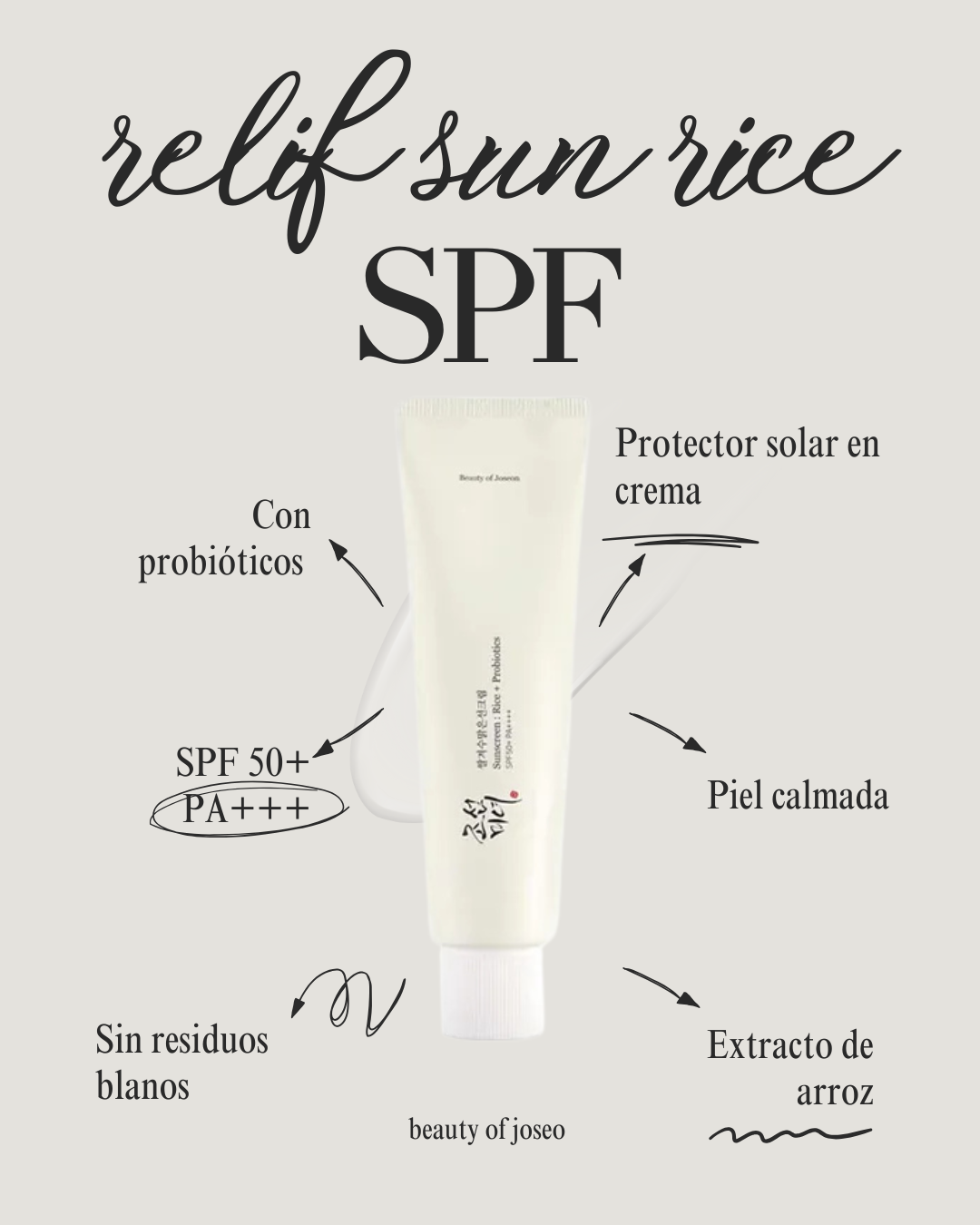 Relief Sun Rice + Probiotics SPF50+ PA++++ BEAUTY OF JOSEON 