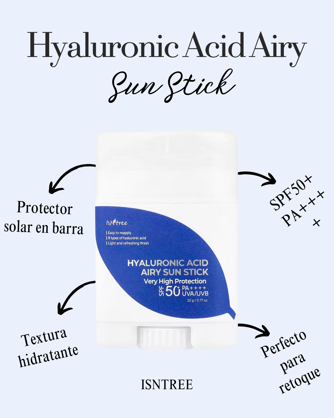 Hyaluronic Acid Airy Sun Stick SPF50+ PA++++ ISNTREE