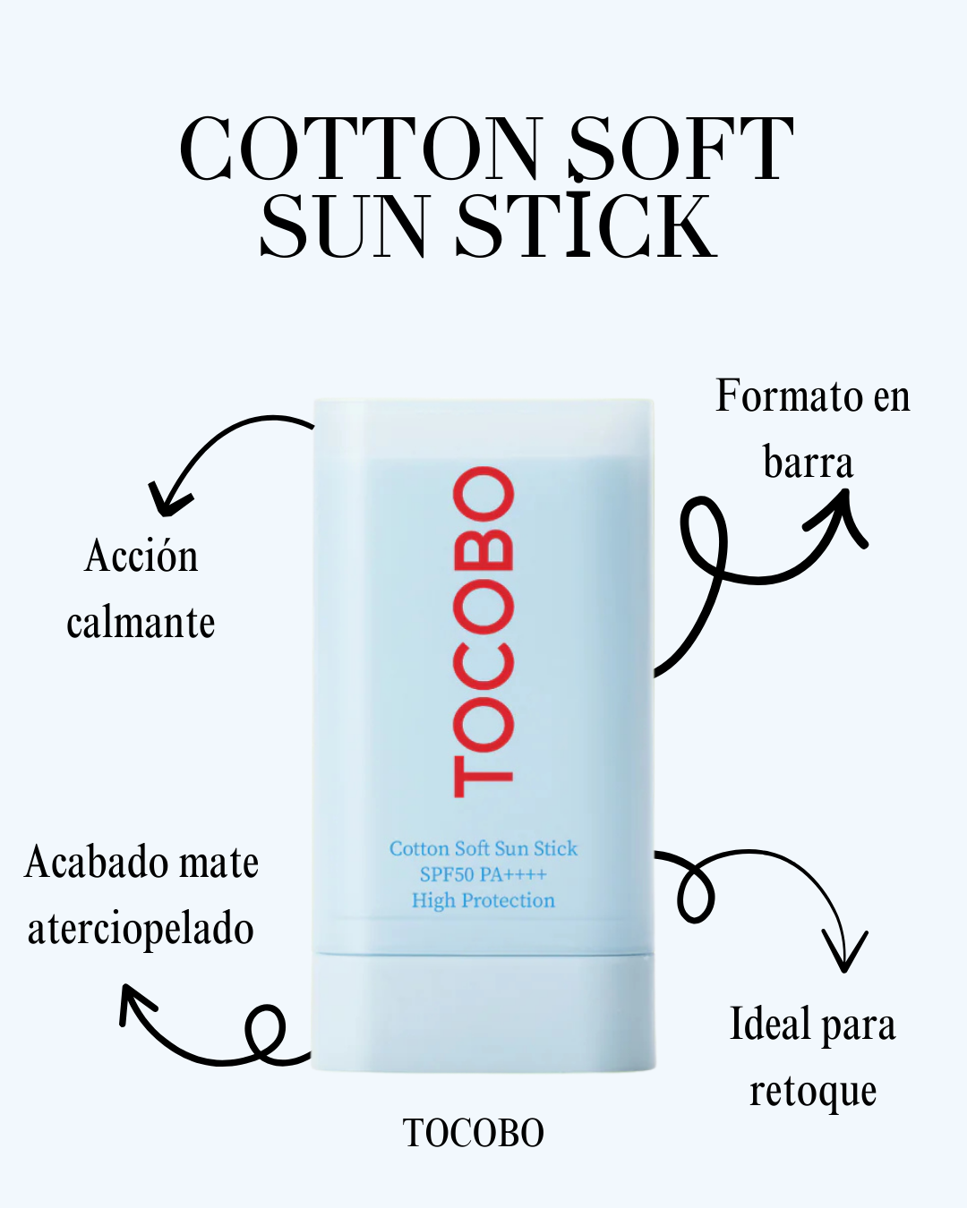 Cotton Soft Sun Stick Protector Solar SPF50 + PA++++ TOCOBO