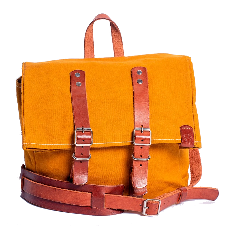 Mochila de lona amarela