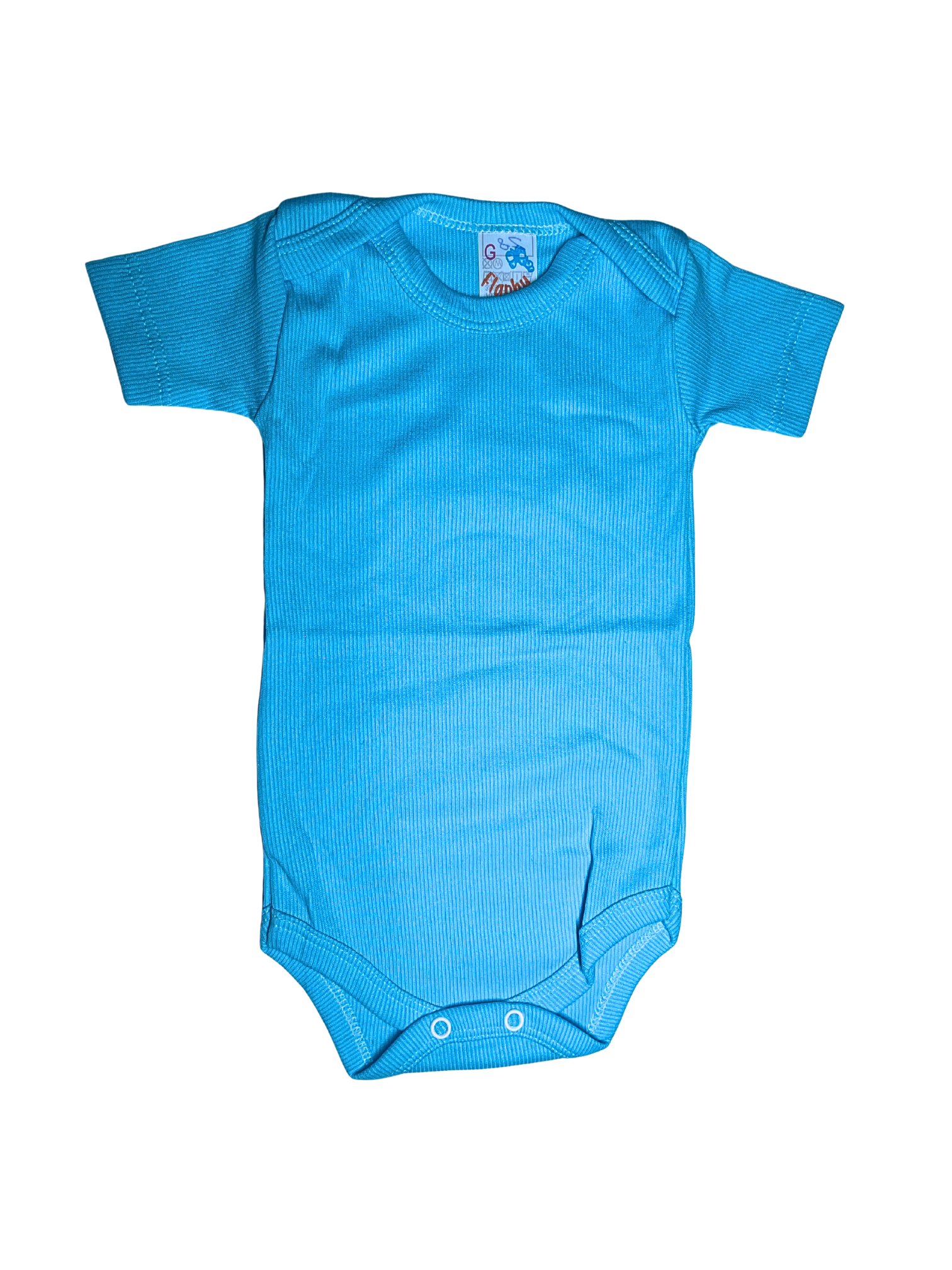 Body canelado manga curta 