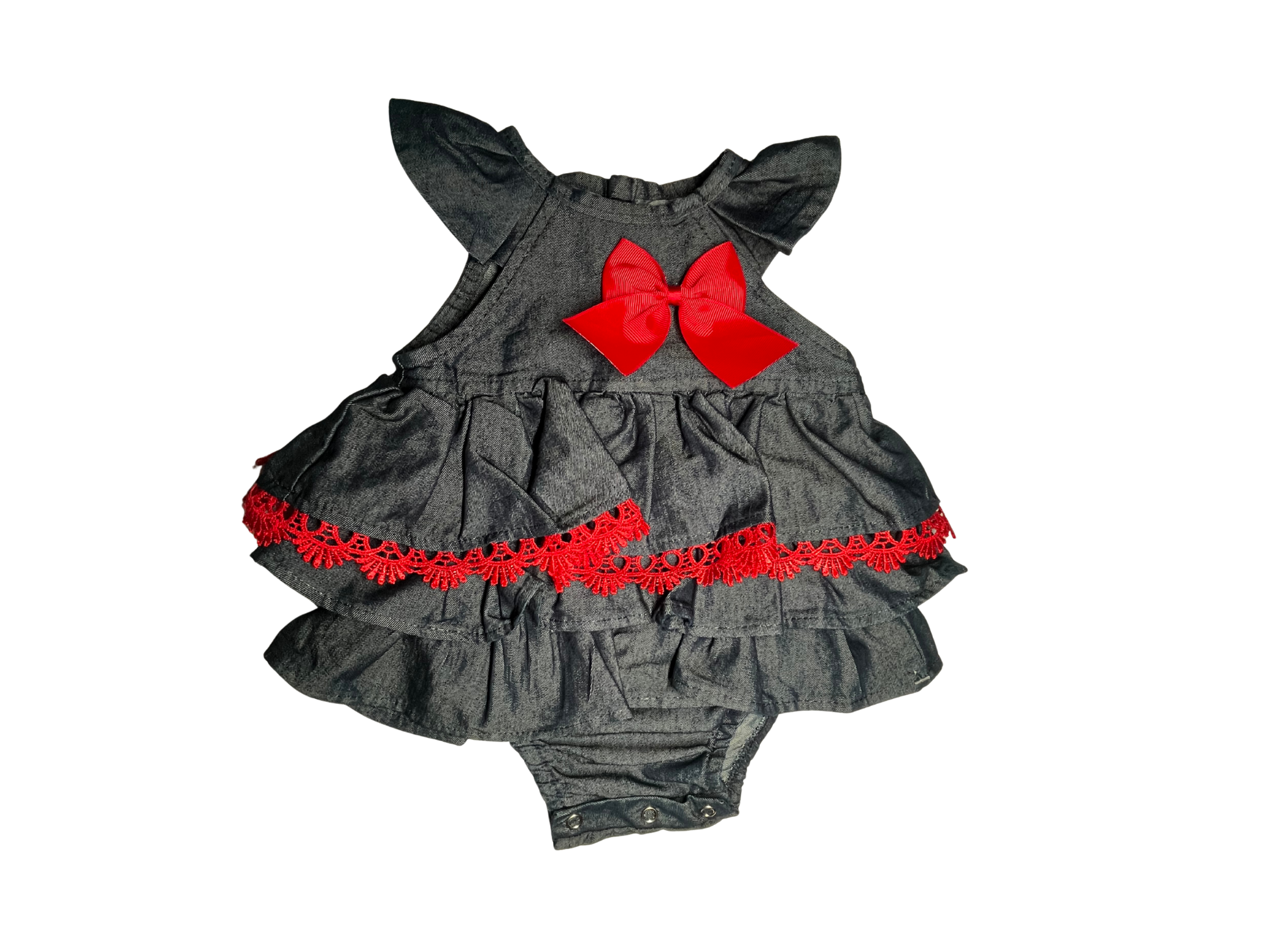 Vestido Jeans c/ renda 