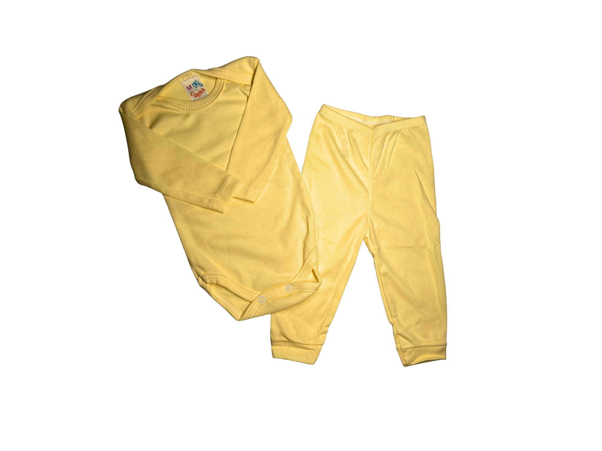 Conjunto Mijão Canelado Amarelo 
