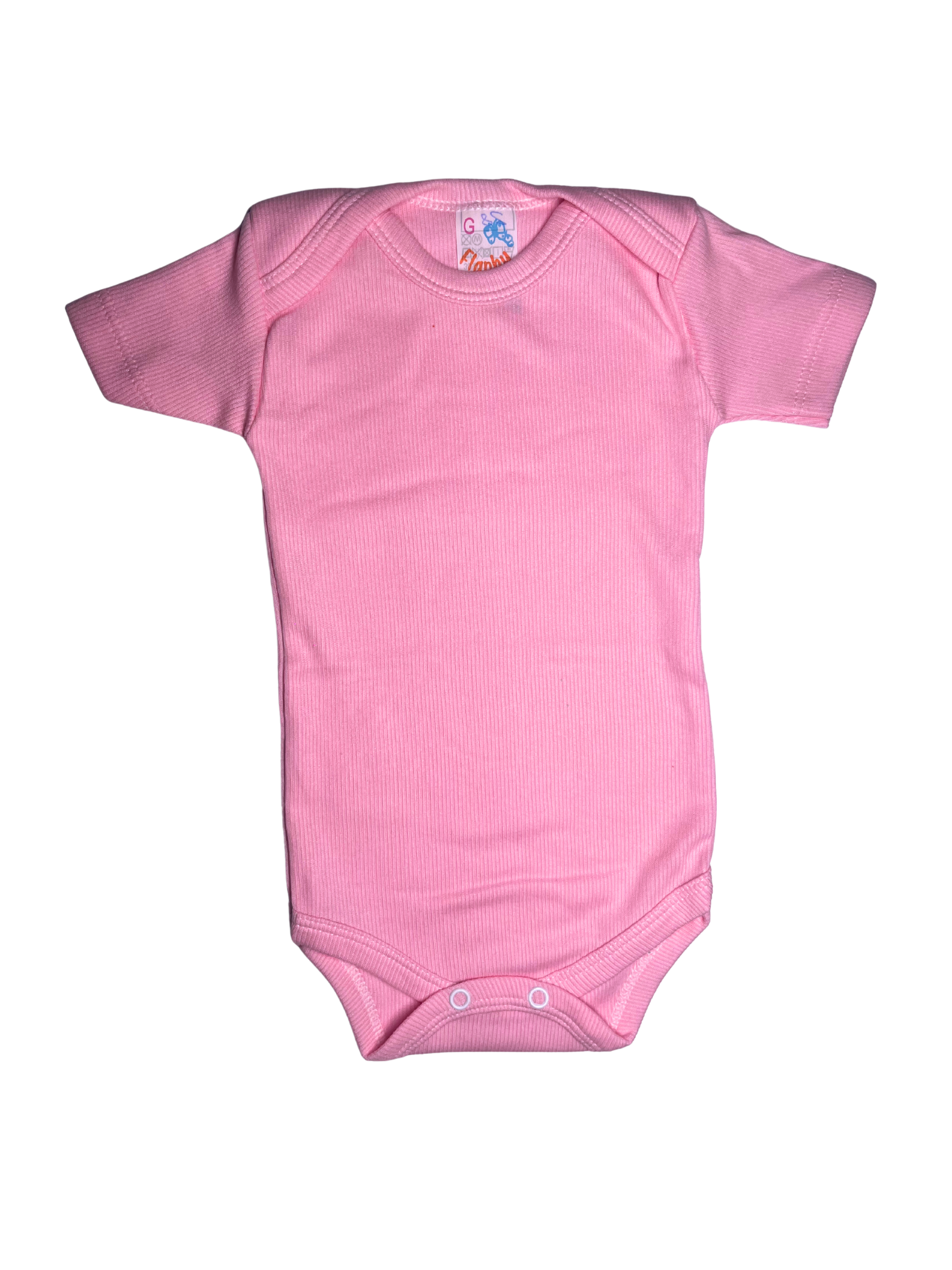 Body Canelado manga curta