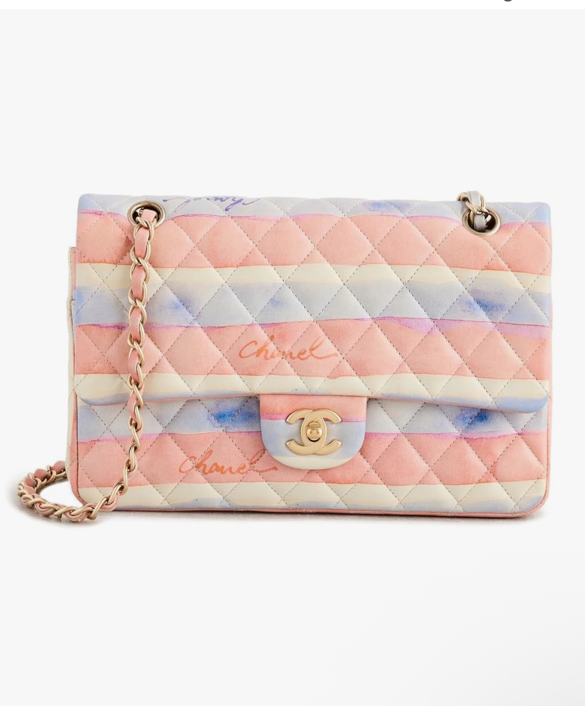CHANEL Women's Pre-Loved Multi Lambskin 2.55 Bag 10"