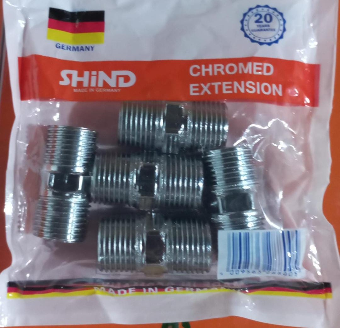 Chromed extension fitting