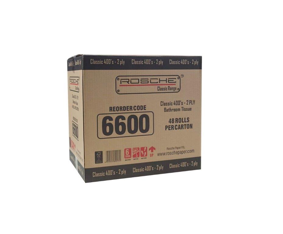 Rosche Classic Range 2ply 400 Sheet (48 Carton)