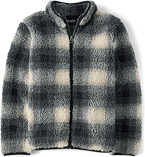 Plaid Sherpa Fleece Jacket