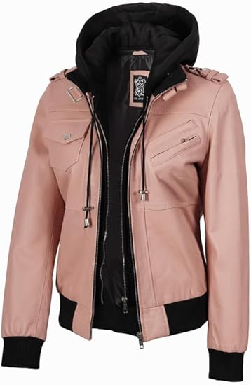 Women’s Pink Faux Leather Jacket