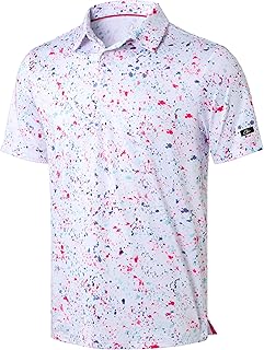 Men's Splatter Print Polo Shirt