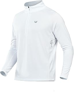 Men's White Quarter-Zip Athletic Pullover