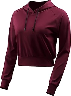 Women's Burgundy Cropped Hoodie