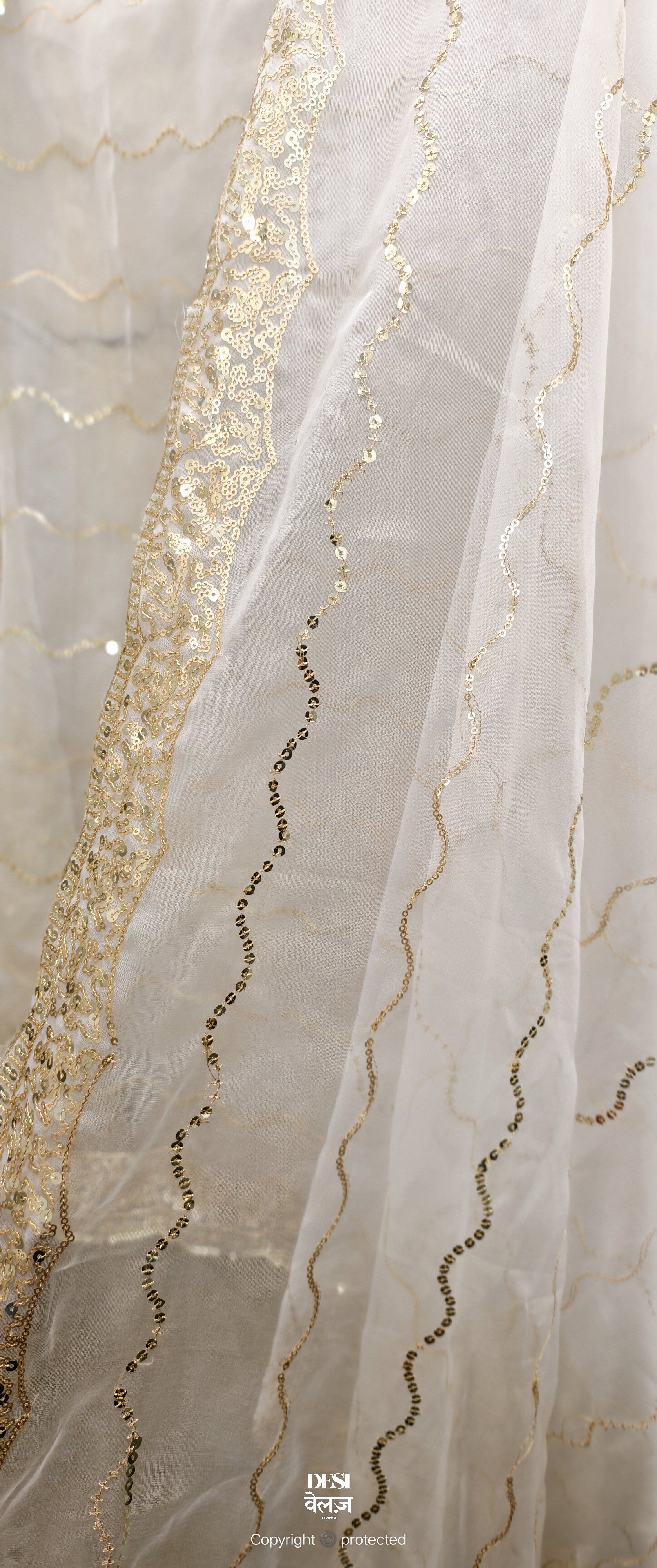 Embroidered Sheer Dupatta