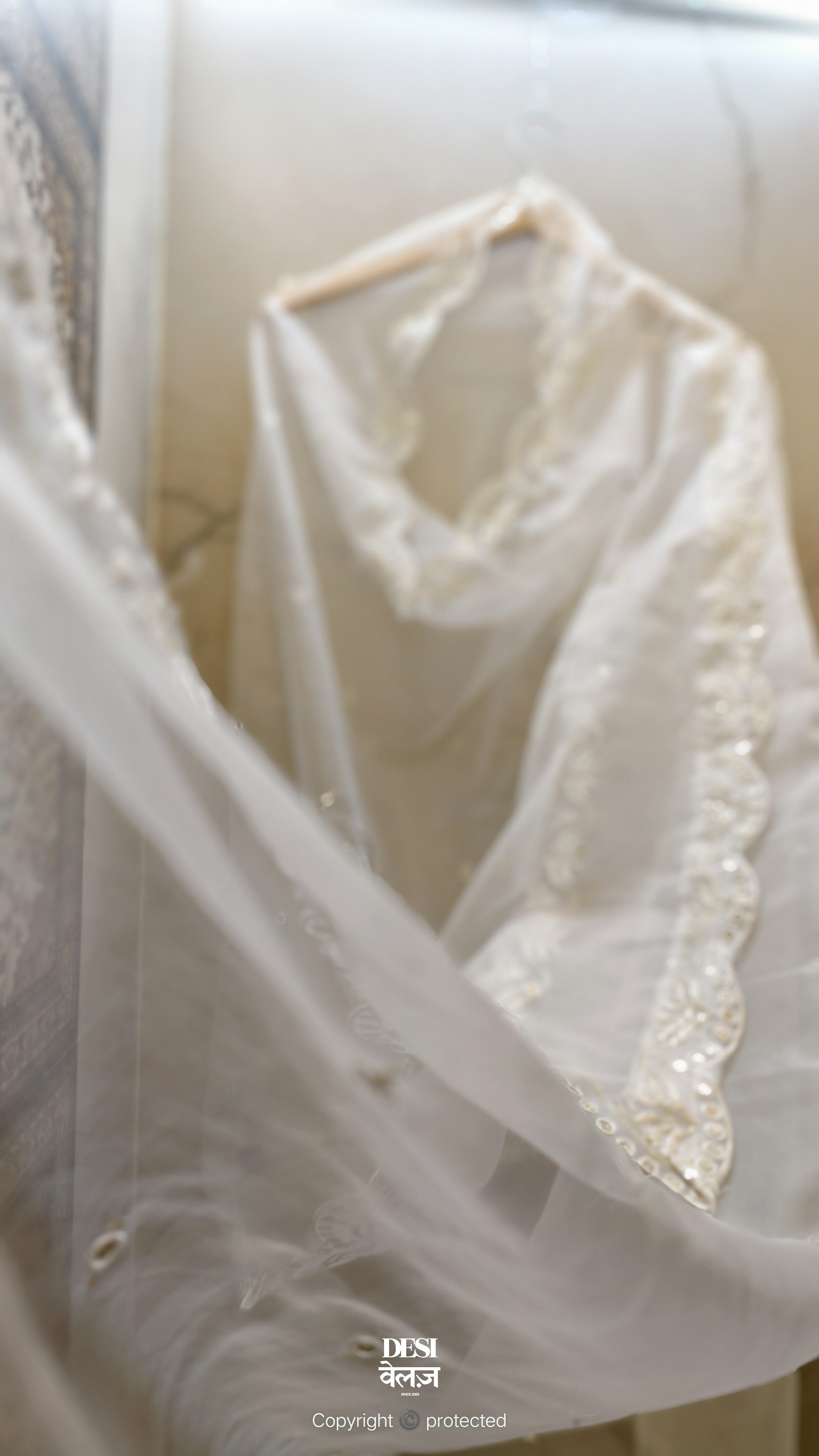 Elegant White Embroidered Dupatta