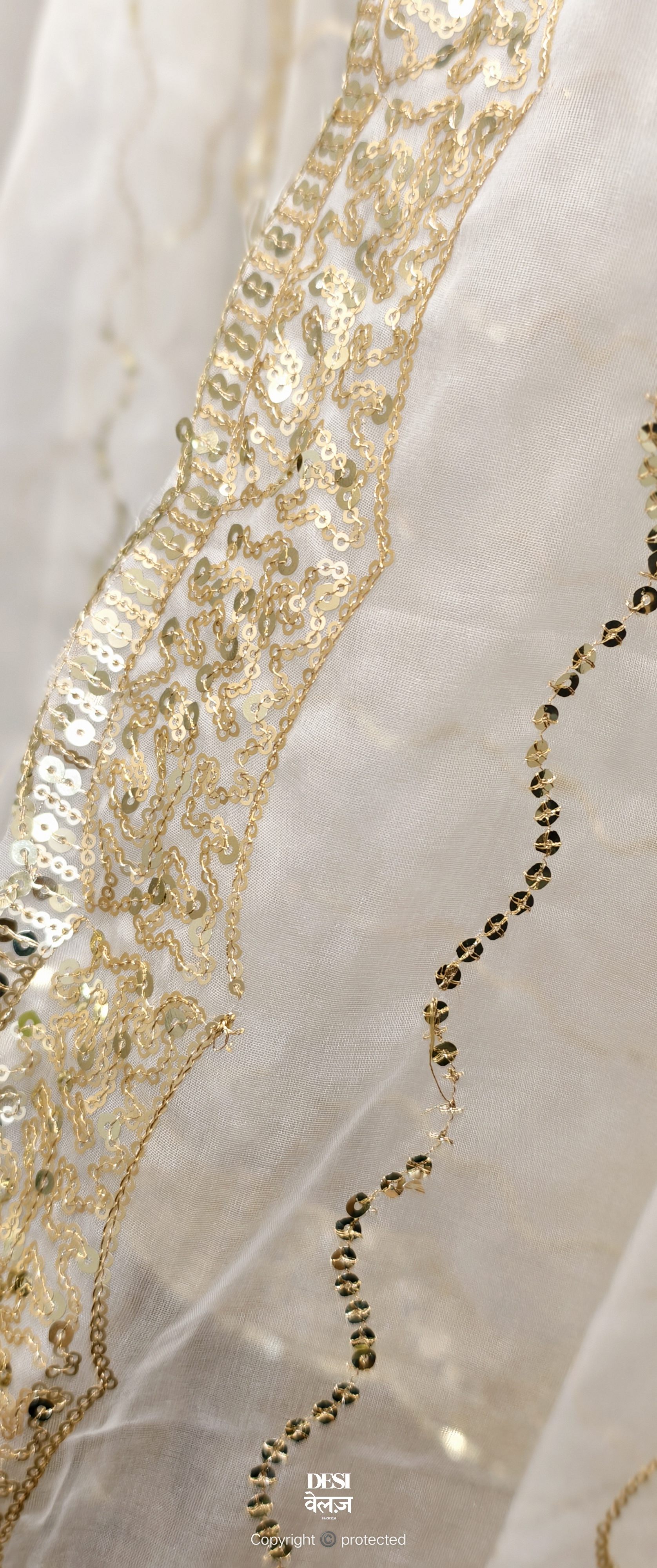 Embroidered Sheer Dupatta