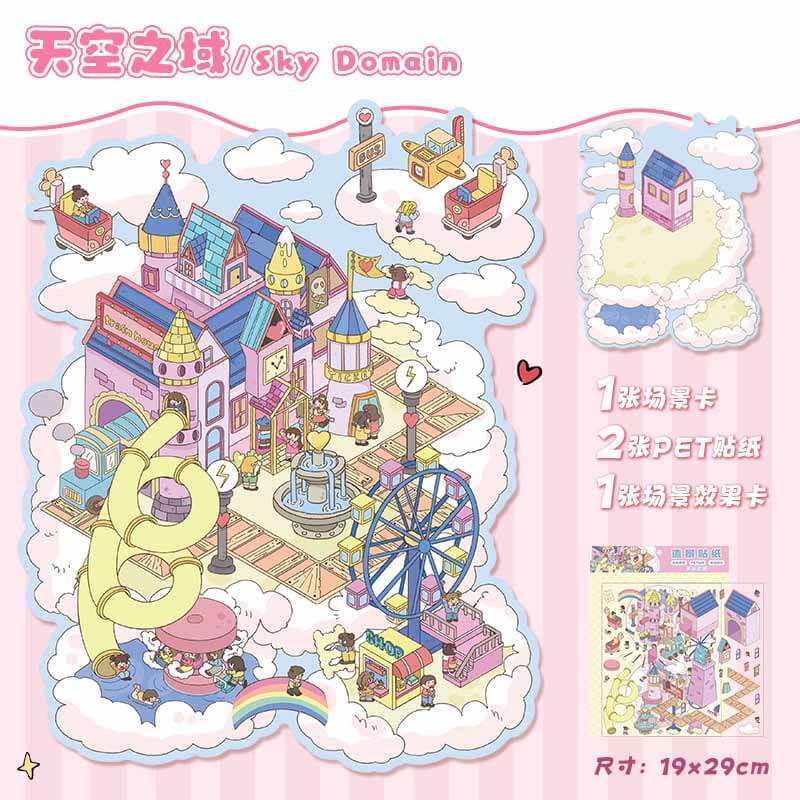 #L023, Magic Base 3D Sticker, Level Up