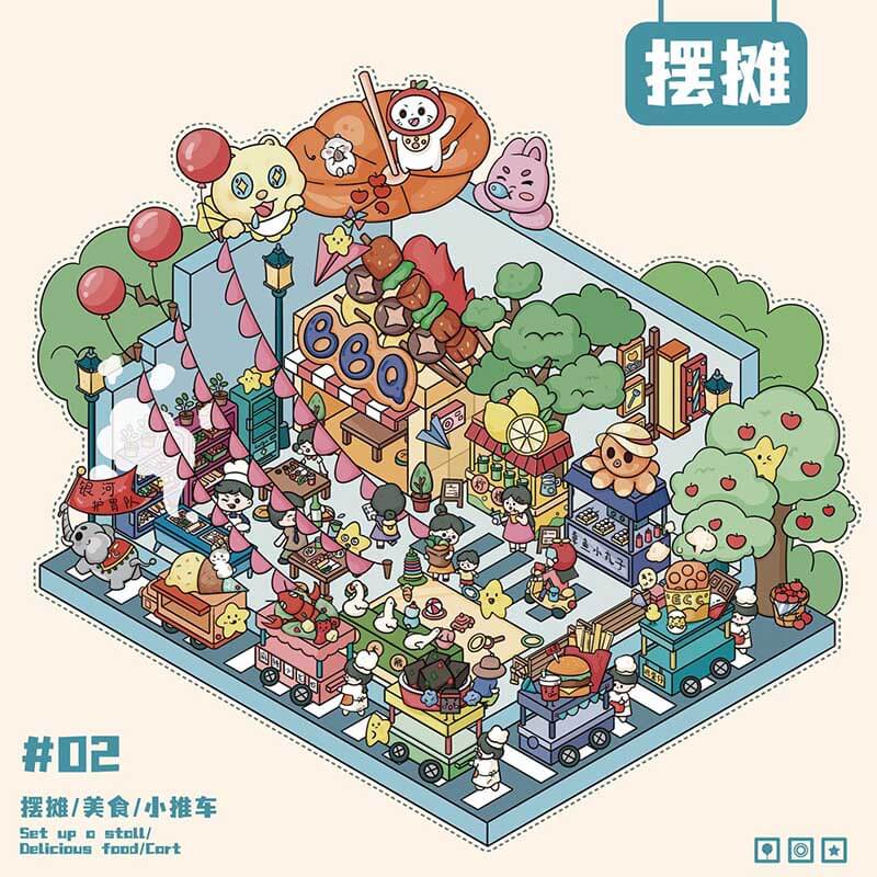 #L020, Urban Escapes 3D Sticker, Level Up