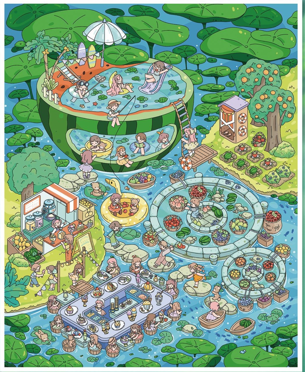 #L042, Tiny Orchard Tales 3D Sticker, Level Up