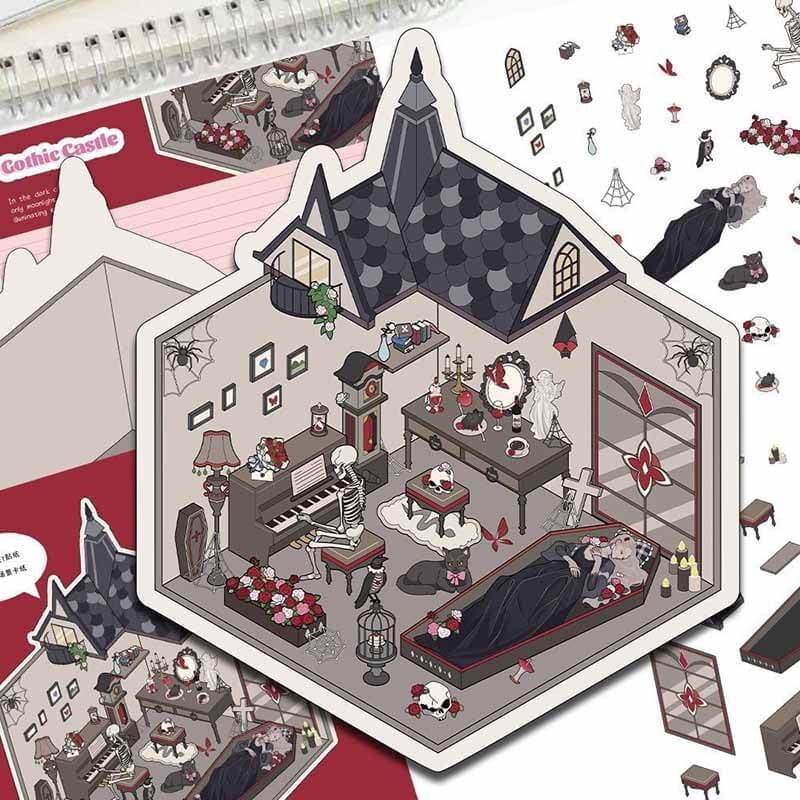 #B015, Enchanted Fantasy Realms3D Sticker, Beginner Friendly