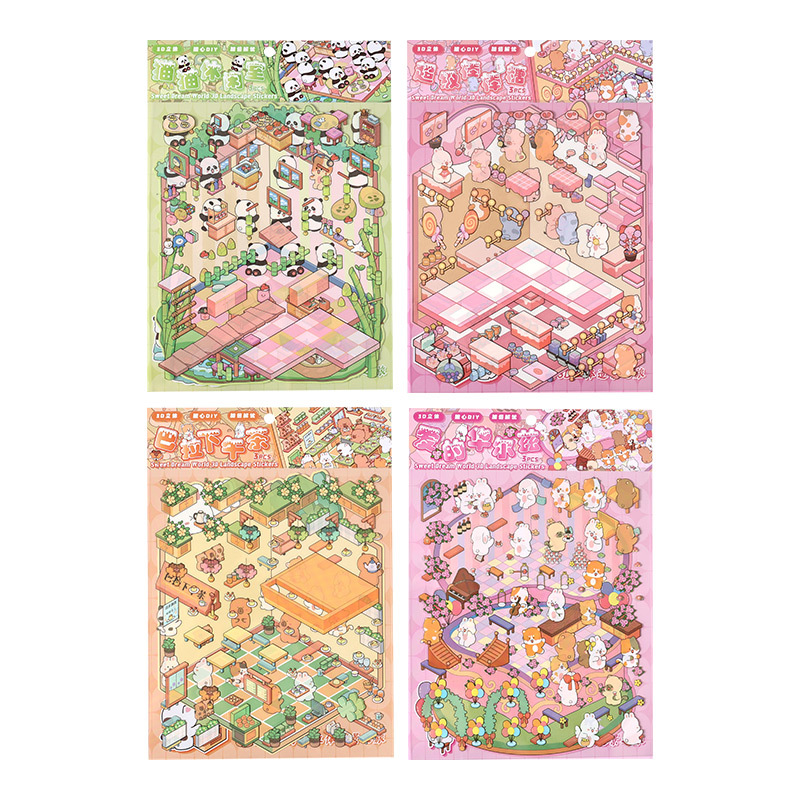 #L006, Wonderland 3D Sticker, Level Up