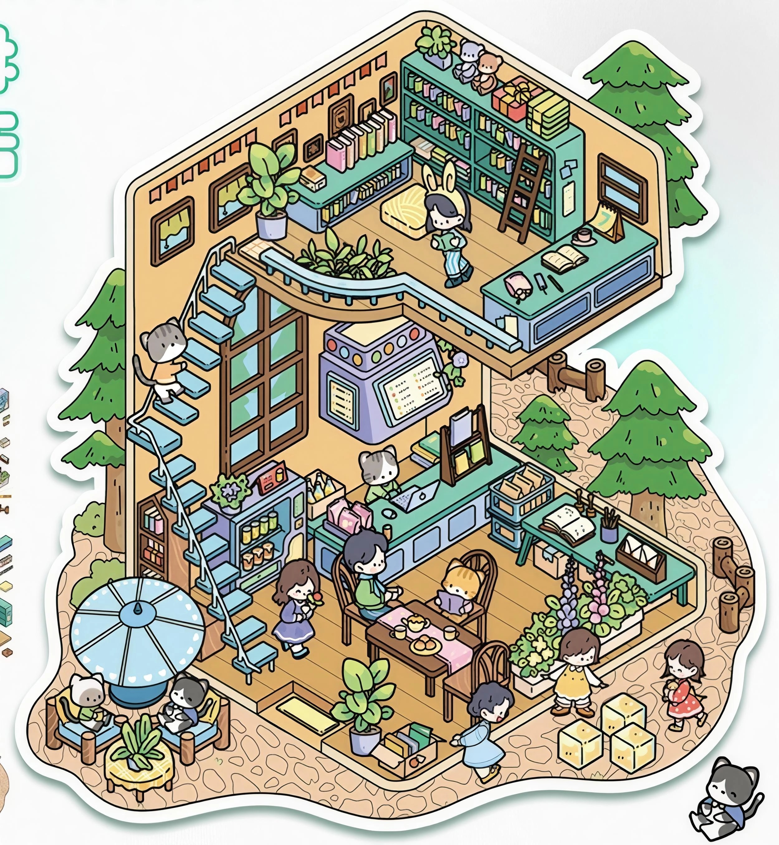 #B015, Little Sprouts & Stories 3D Sticker, Beginner Friendly