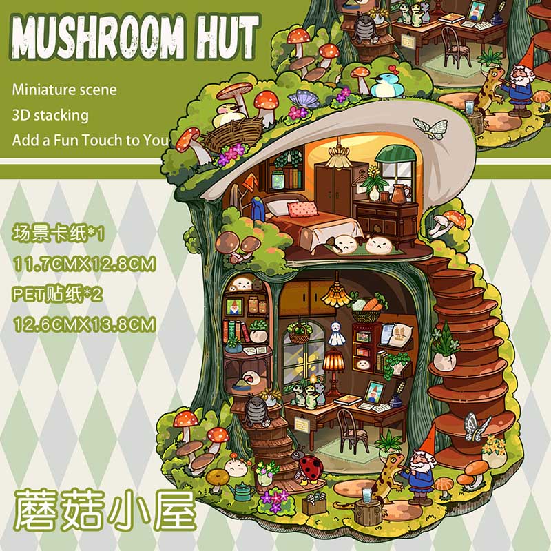 #B015, Enchanted Fantasy Realms3D Sticker, Beginner Friendly