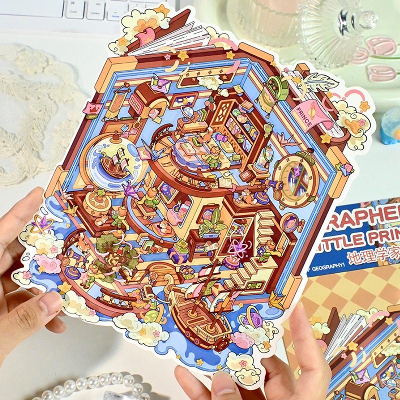 #L011, The Little Prince Series 3D Sticker, Level Up