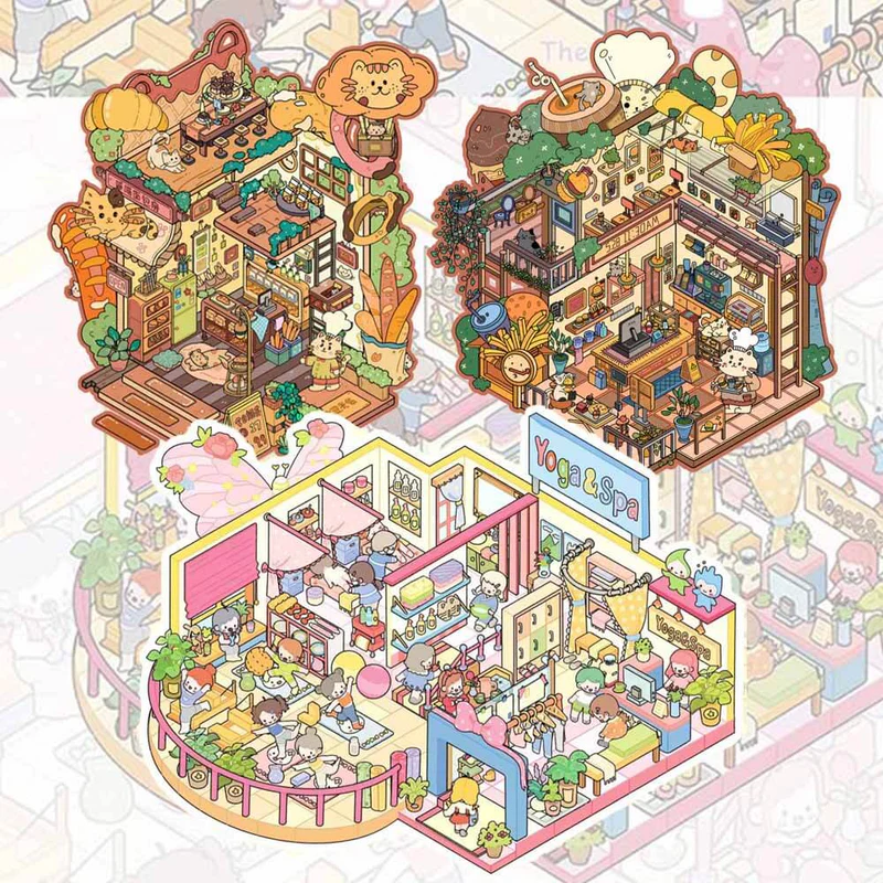 #L016, Purrfect Days 3D Sticker, Level Up