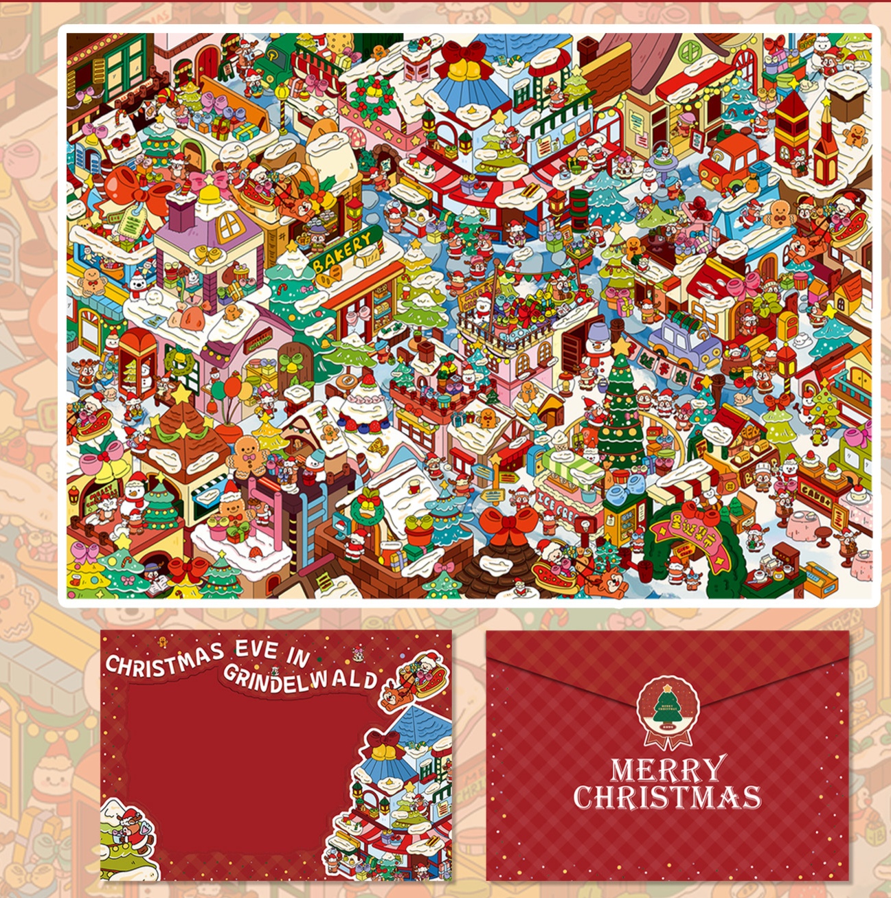 #M001, Christmas Eve in Grindelwald 3D Sticker
