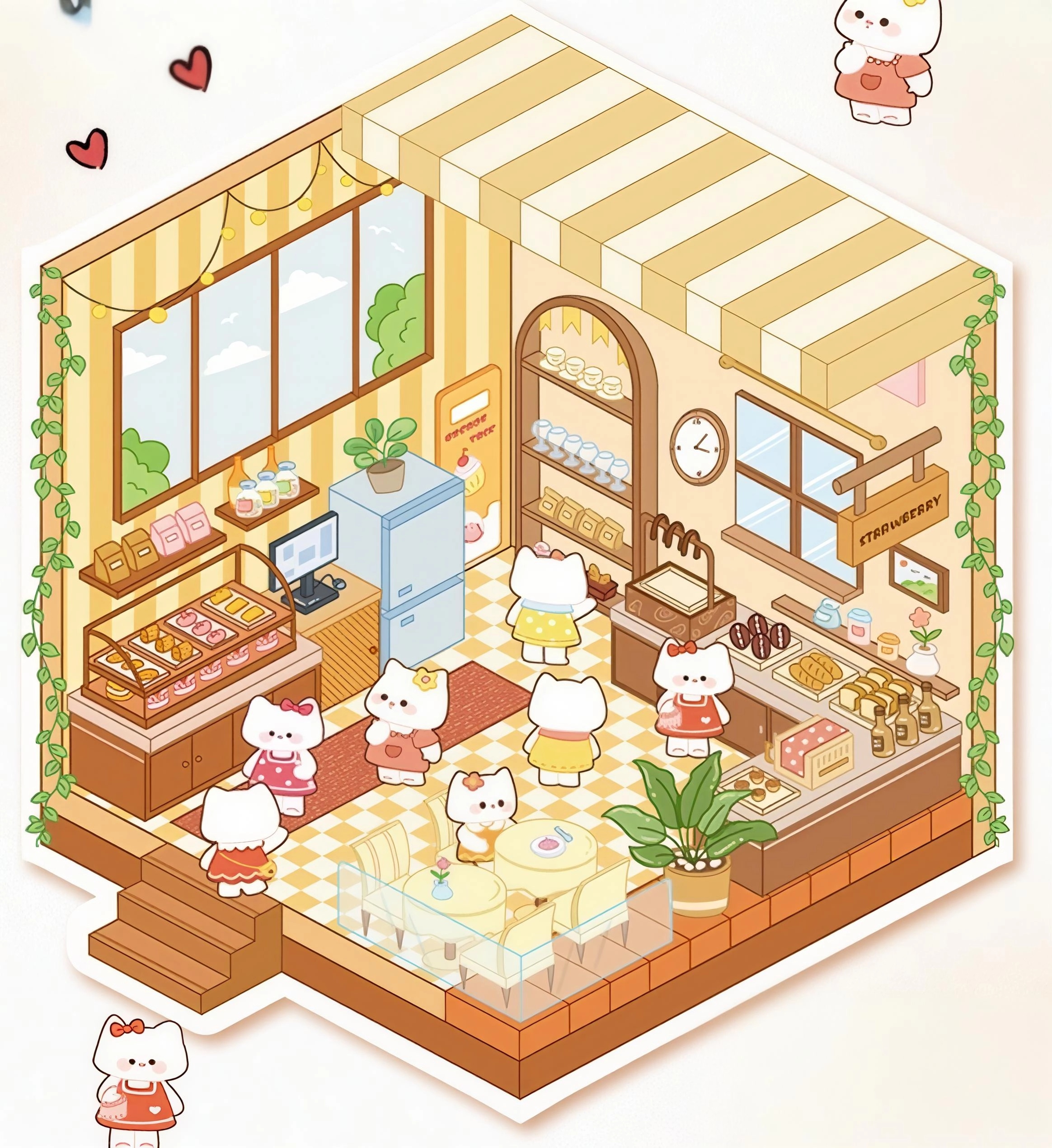 #B023, Sugar & Crust 3D Sticker, Beginner Friendly