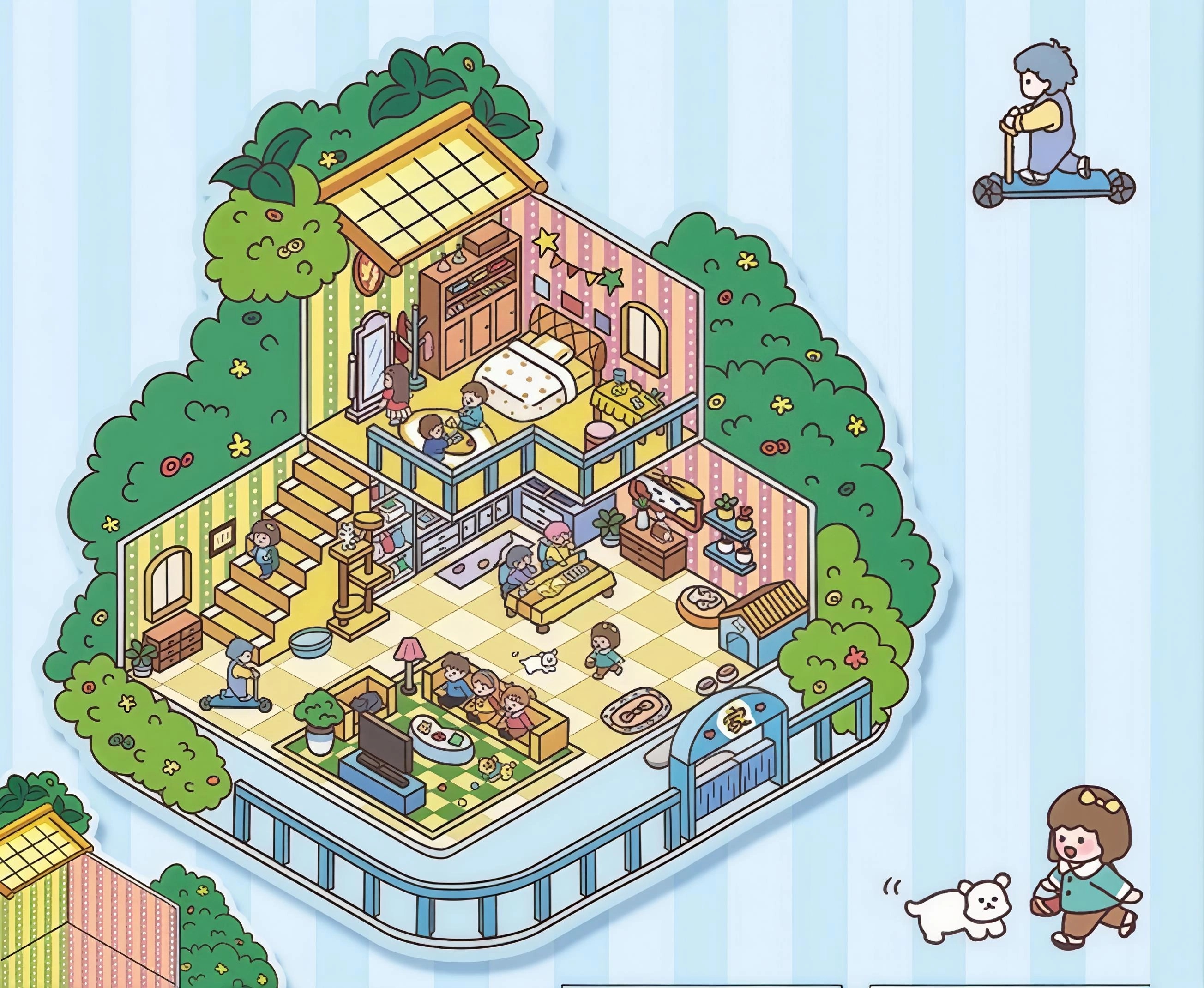 #B037, 3D Dream Dwelling 3D Sticker, Beginner Friendly